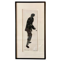 Stunning Framed Monotype Titled "Before Men in the Cities" by Robert Longo, 1976