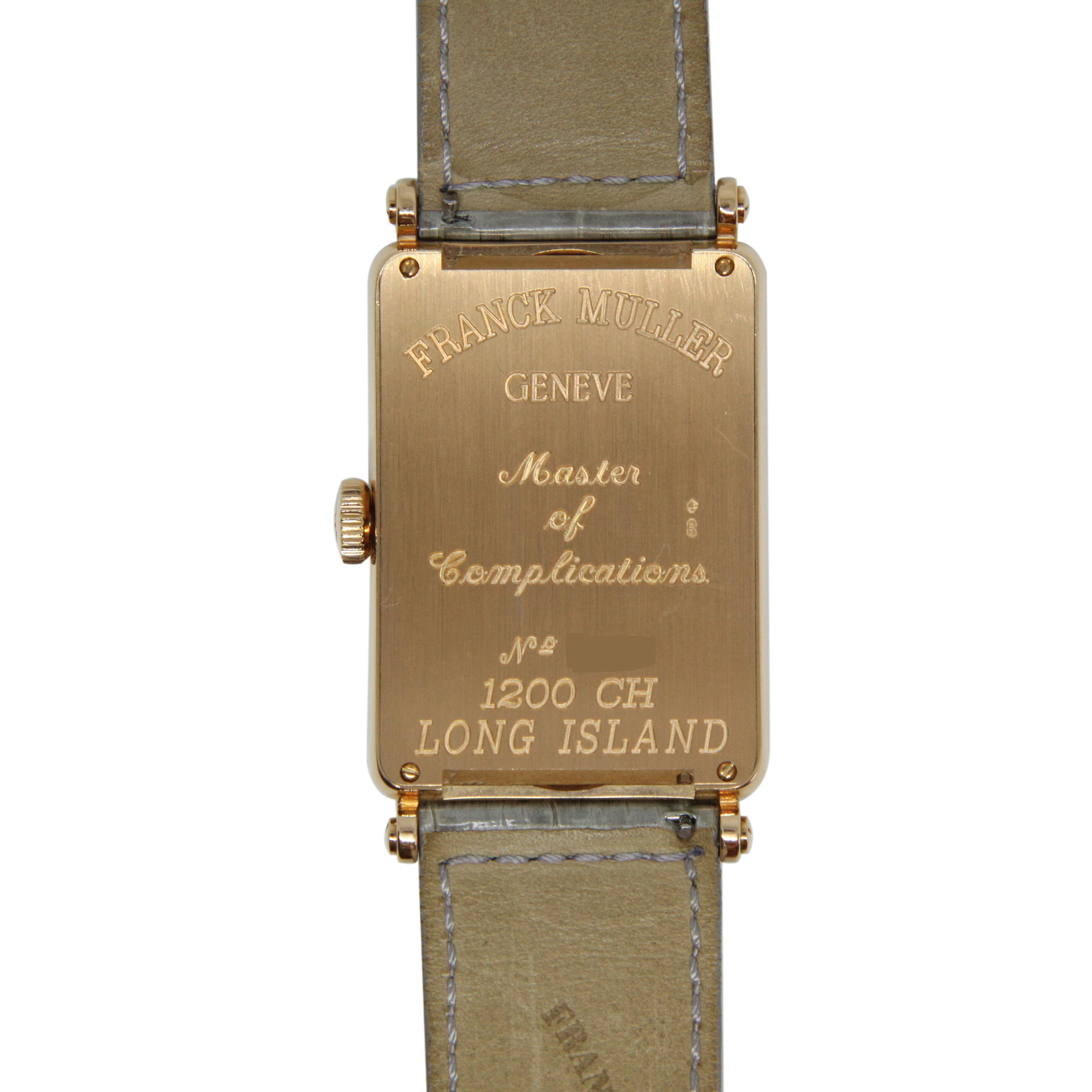 Franck Muller 18K Hologram Gold Long Island Crazy Hours Automatic Wristwatch In Good Condition For Sale In Switzerland, CH