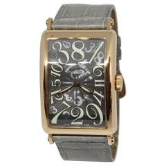 Franck Muller Montre-bracelet automatique Long Island Crazy Hours en or 18 carats avec monogramme