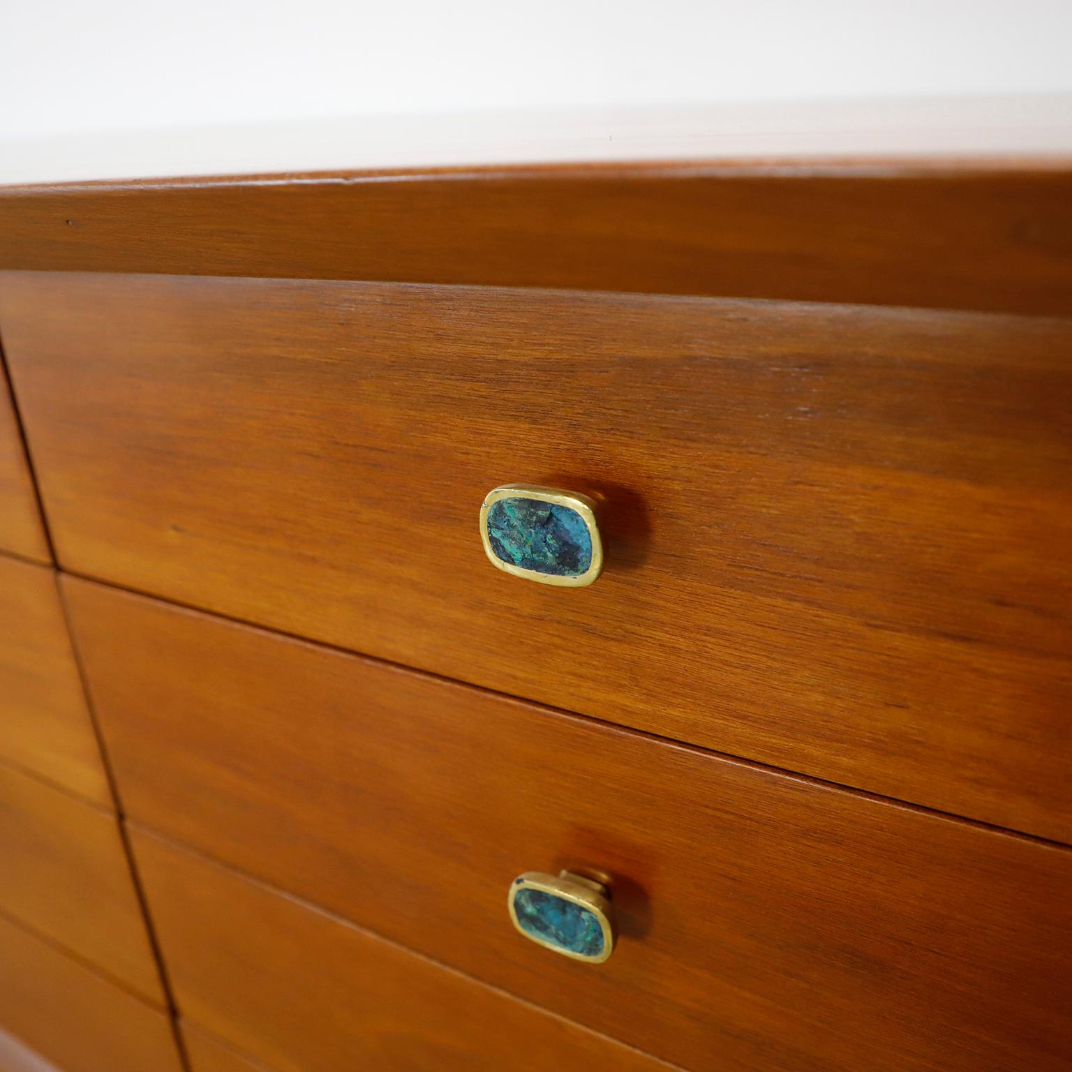 Mid-Century Modern Stunning Frank Kyle Drawer with Pepe Mendoza Pulls For Sale
