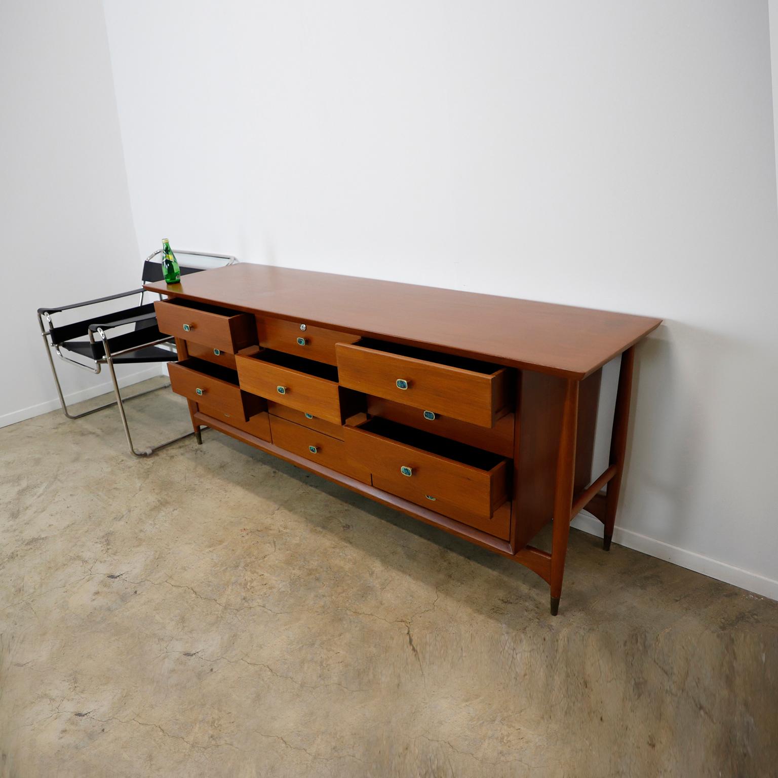 Stunning Frank Kyle Drawer with Pepe Mendoza Pulls In Good Condition For Sale In Mexico City, CDMX