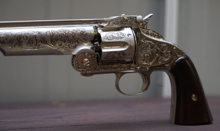 STUNNING FRANKLIN MINT WYATT EARP .44 REPLiCA REVOLVER USED