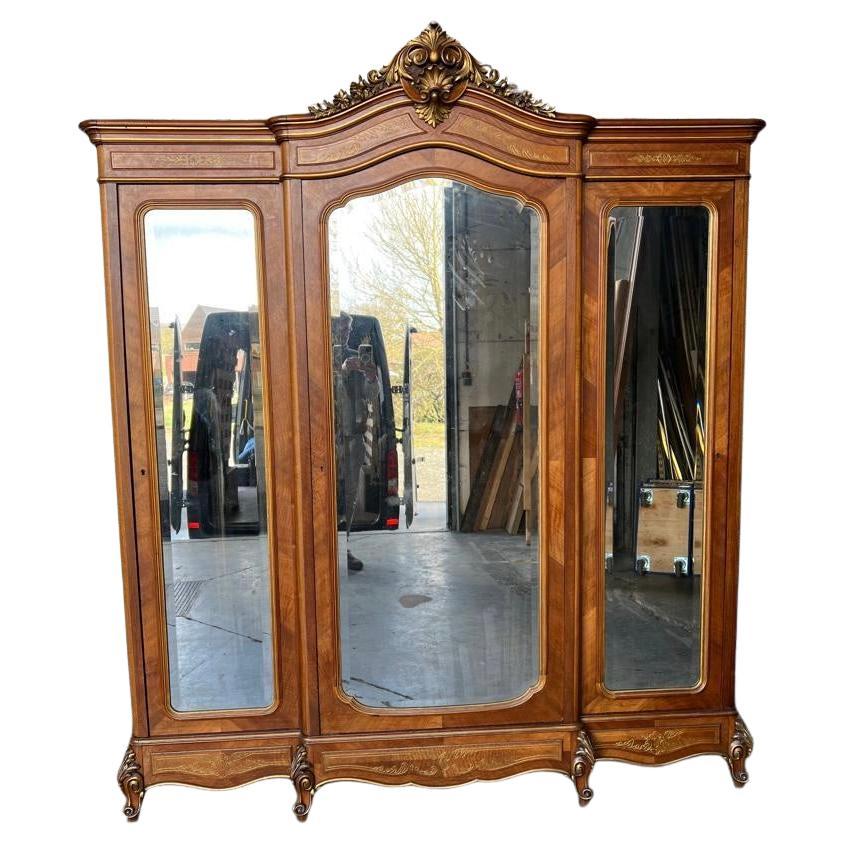 Stunning French 3 Door Armoire For Sale