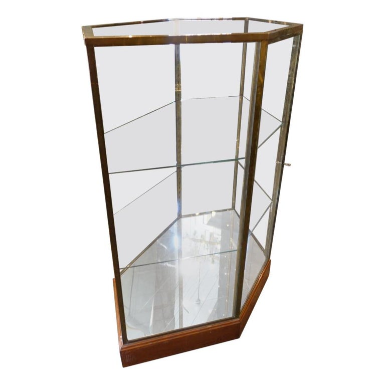 Stunning French 6 Sided Showcase / Display Cabinet For Sale