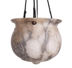 Stunning French Alabaster pendant lamp 1920s