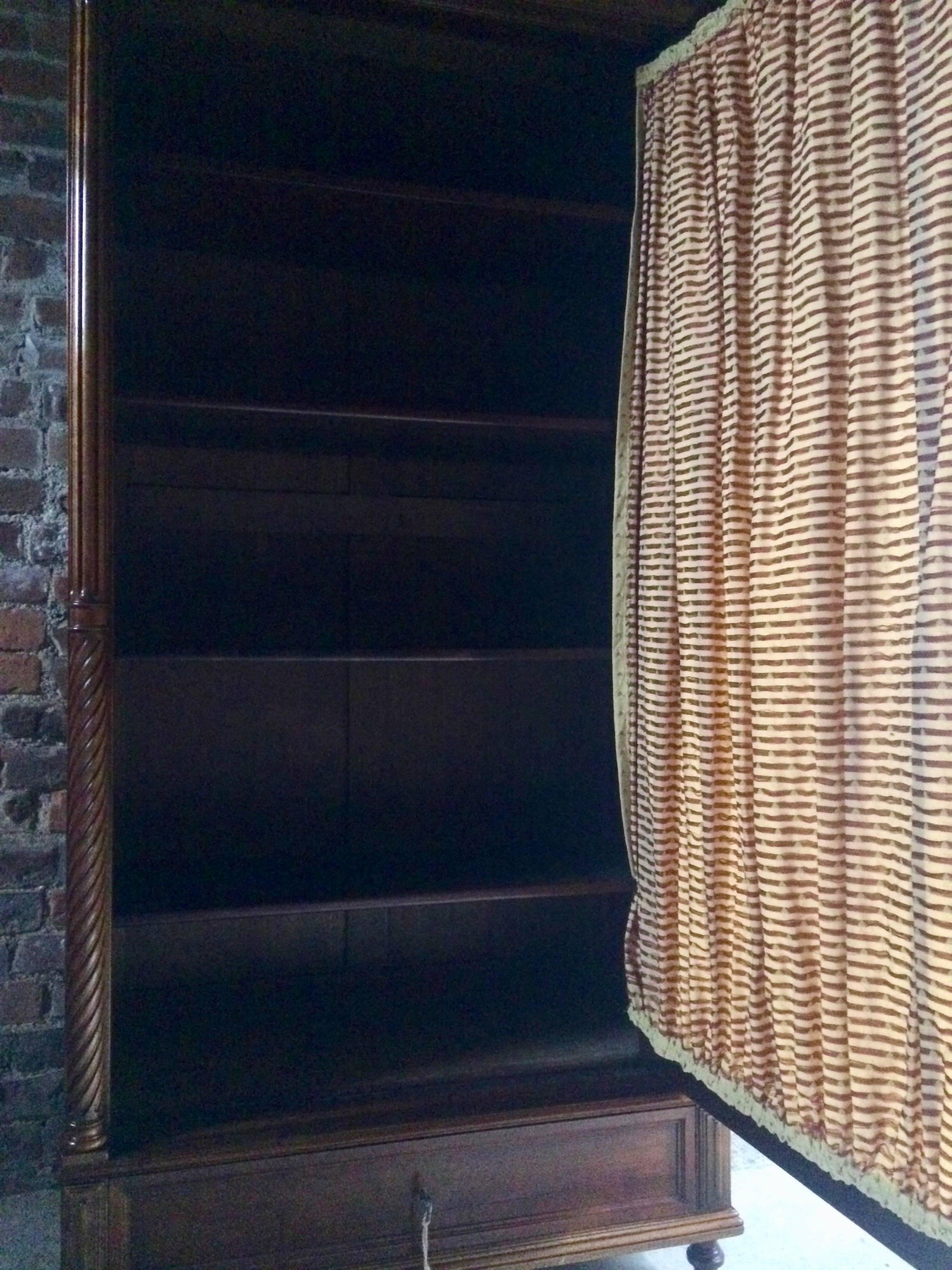 Atemberaubende Französisch Armoire Kleiderschrank Mahagoni Glasfront antik:: 19 3