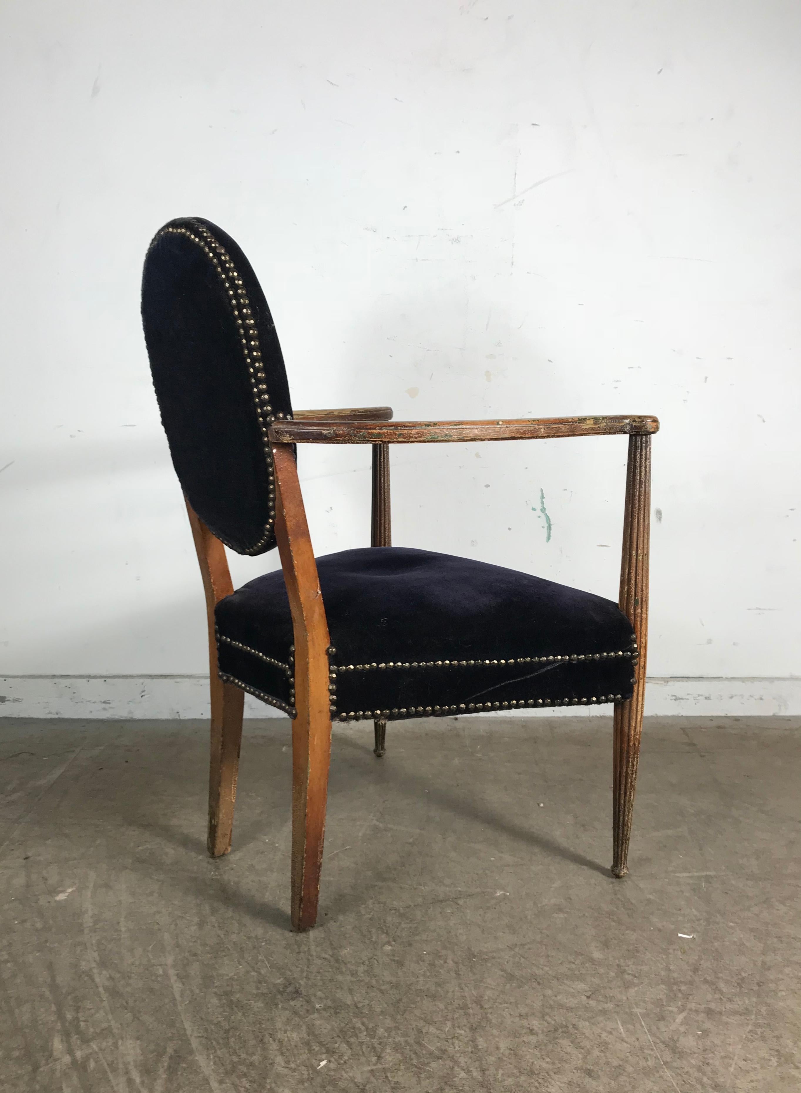 Mid-20th Century Stunning French Art Deco Arm, Lounge Chair
