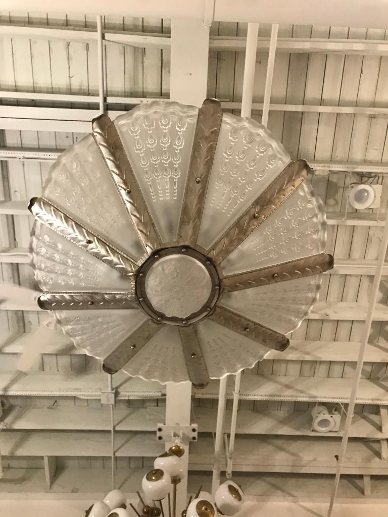 Stupendo lampadario francese Art Déco di Gênet et Michon in vendita 2