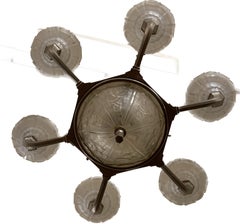 Stunning French Art Deco Chandelier by “Hettier Vincent”, France, circa 1930s