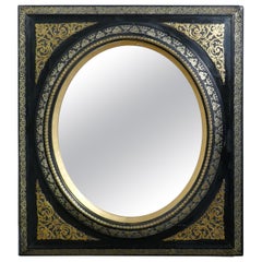 Stunning French Empire Gilt and Lacquer Wall Mirror