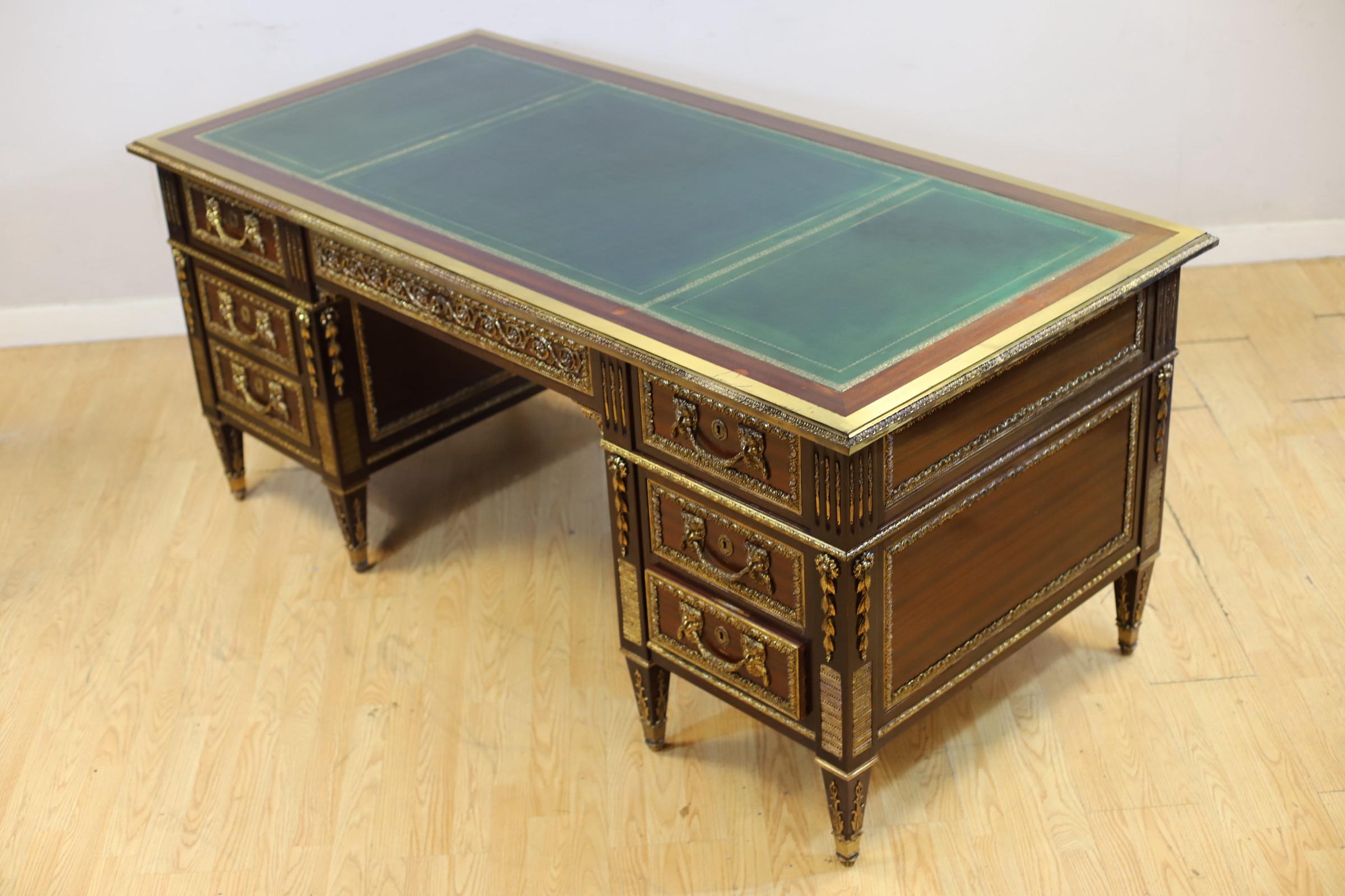 Stunning French Empire Style Walnut Writing Desk For Sale 8