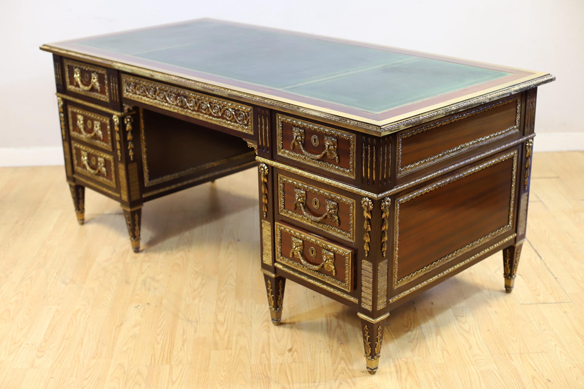 Stunning French Empire Style Walnut Writing Desk For Sale 9