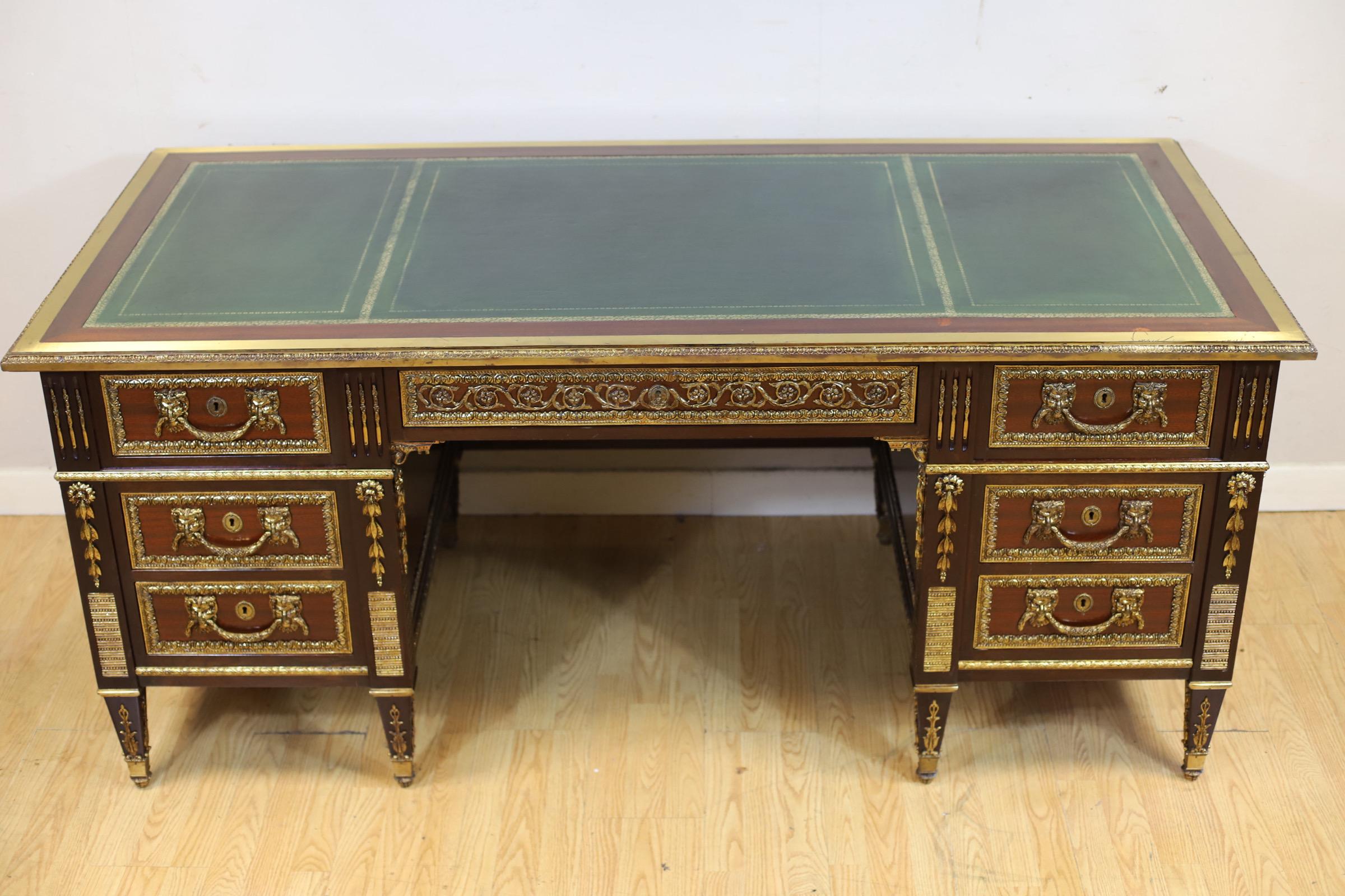 British Stunning French Empire Style Walnut Writing Desk For Sale