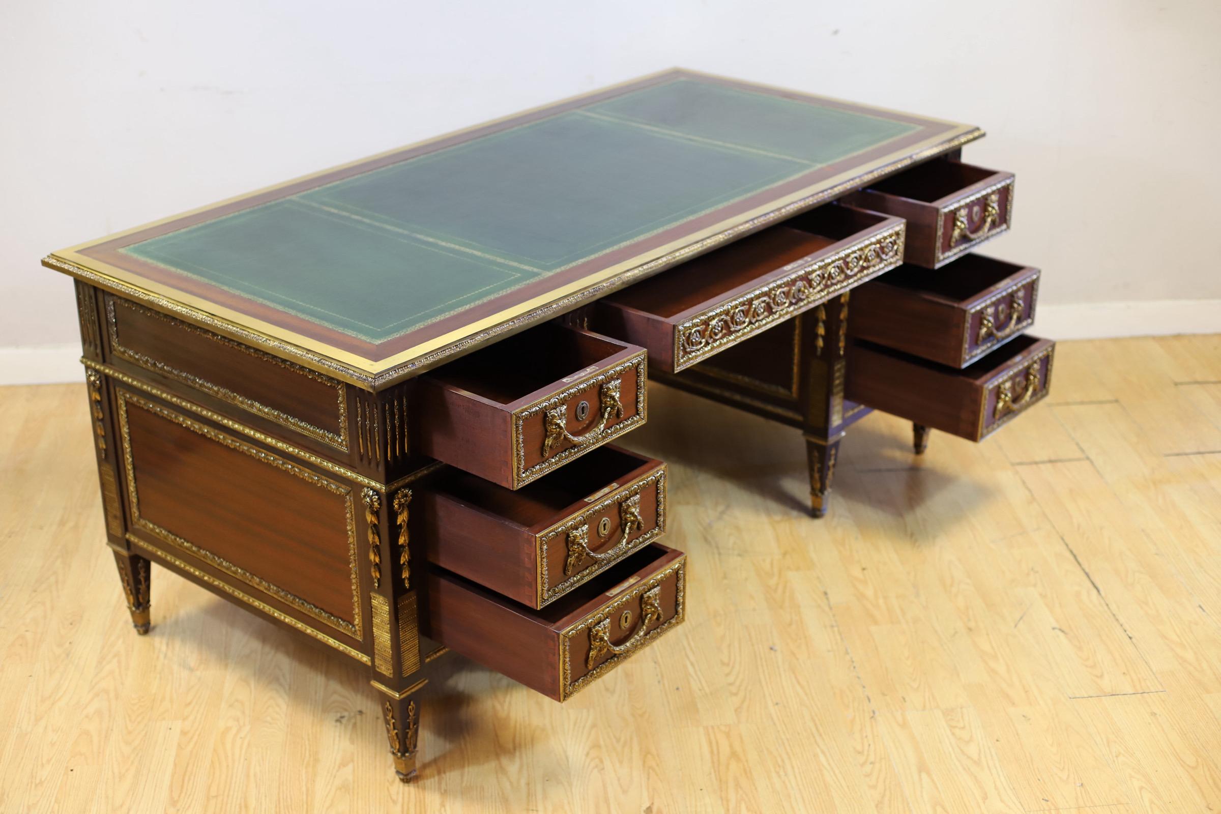 Stunning French Empire Style Walnut Writing Desk For Sale 2