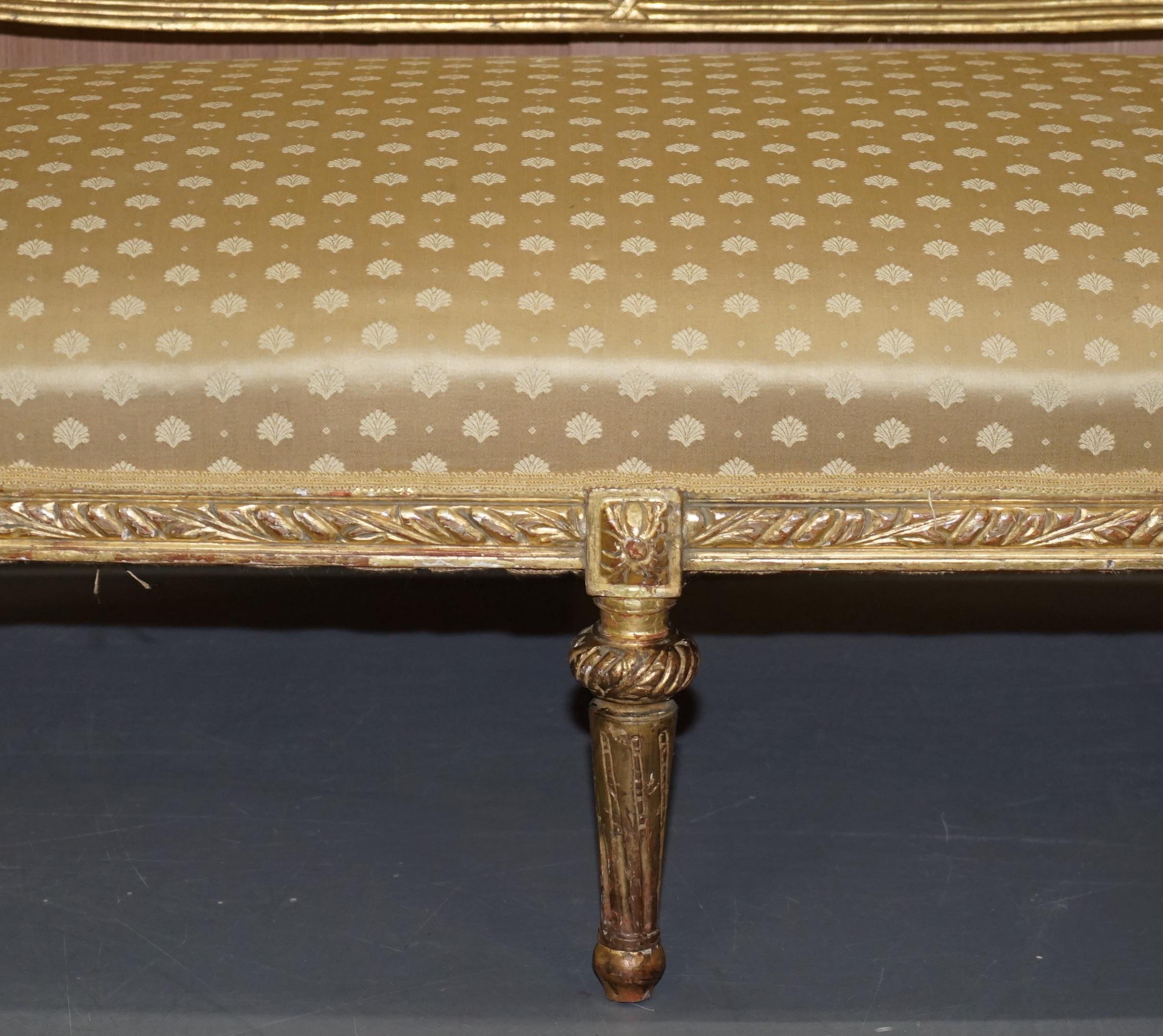 Stunning French Giltwood Napoleon III circa 1870 Salon Sofa Settee Part of Suite 4