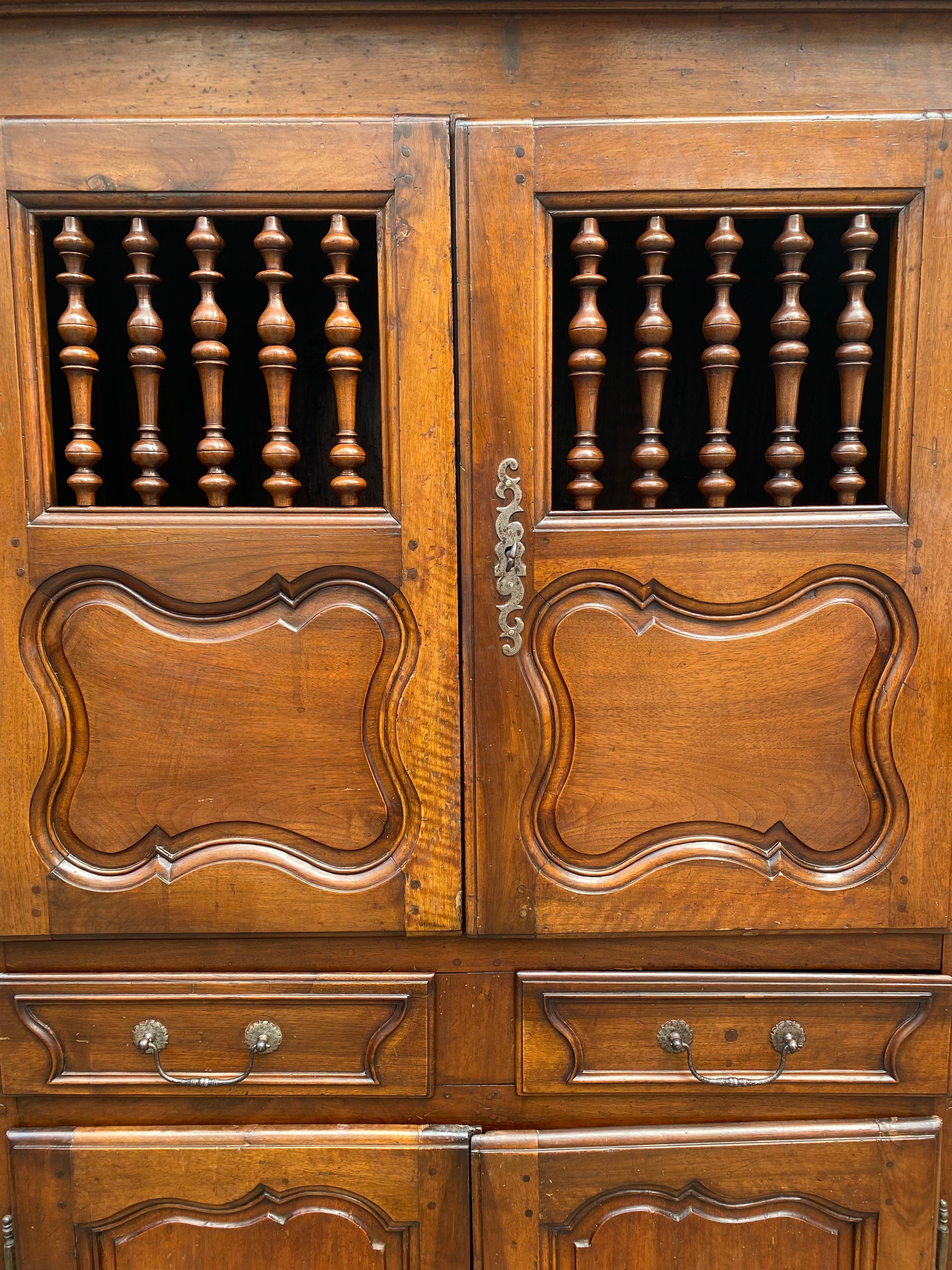 Stunning French Mangeadou or Pantry in Walnut from the Provence 1