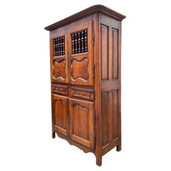 Stunning French Mangeadou or Pantry in Walnut from the Provence