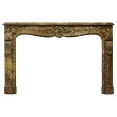Stunning French Marble Louis XV Fireplace Mantel