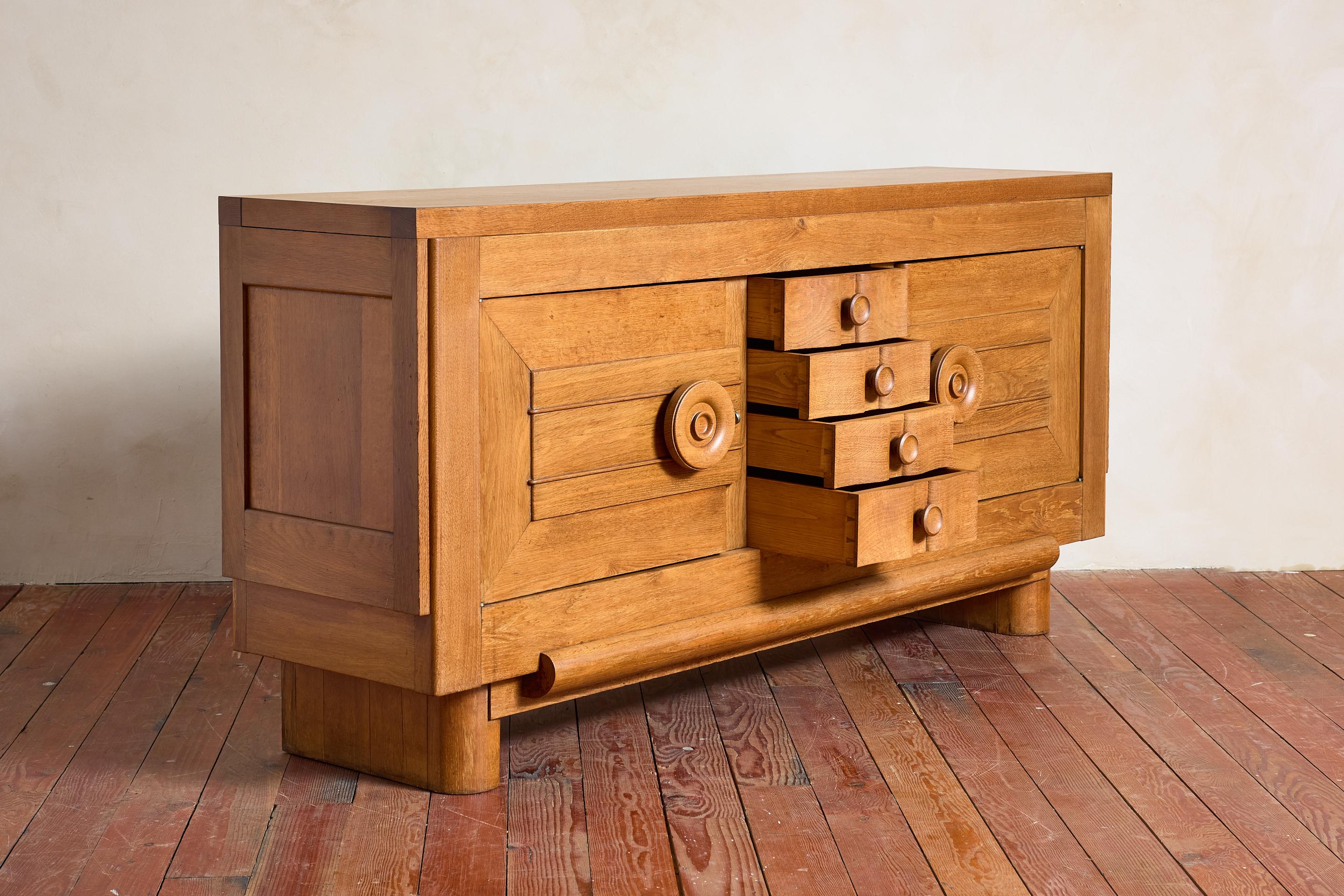 Mid-20th Century Stunning French Oak Sideboard For Sale