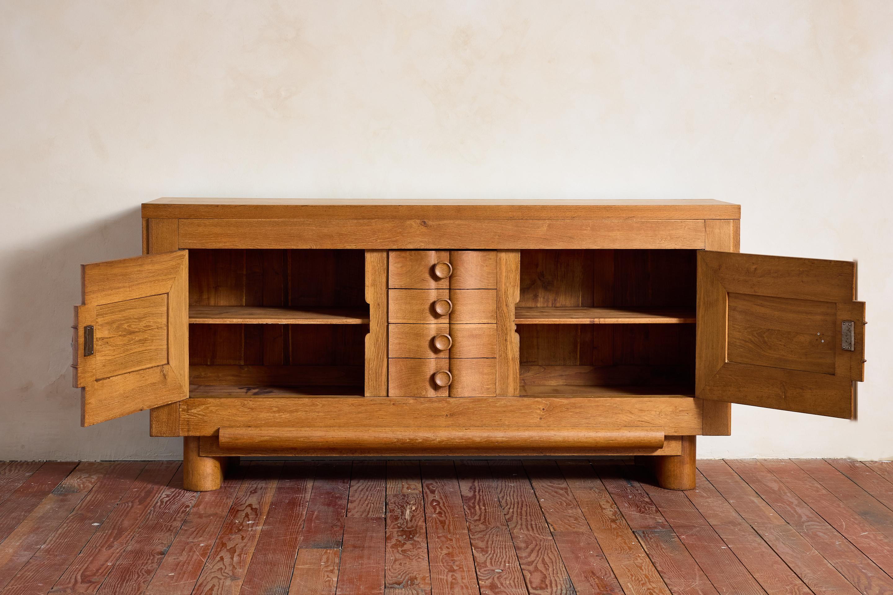 Wood Stunning French Oak Sideboard For Sale