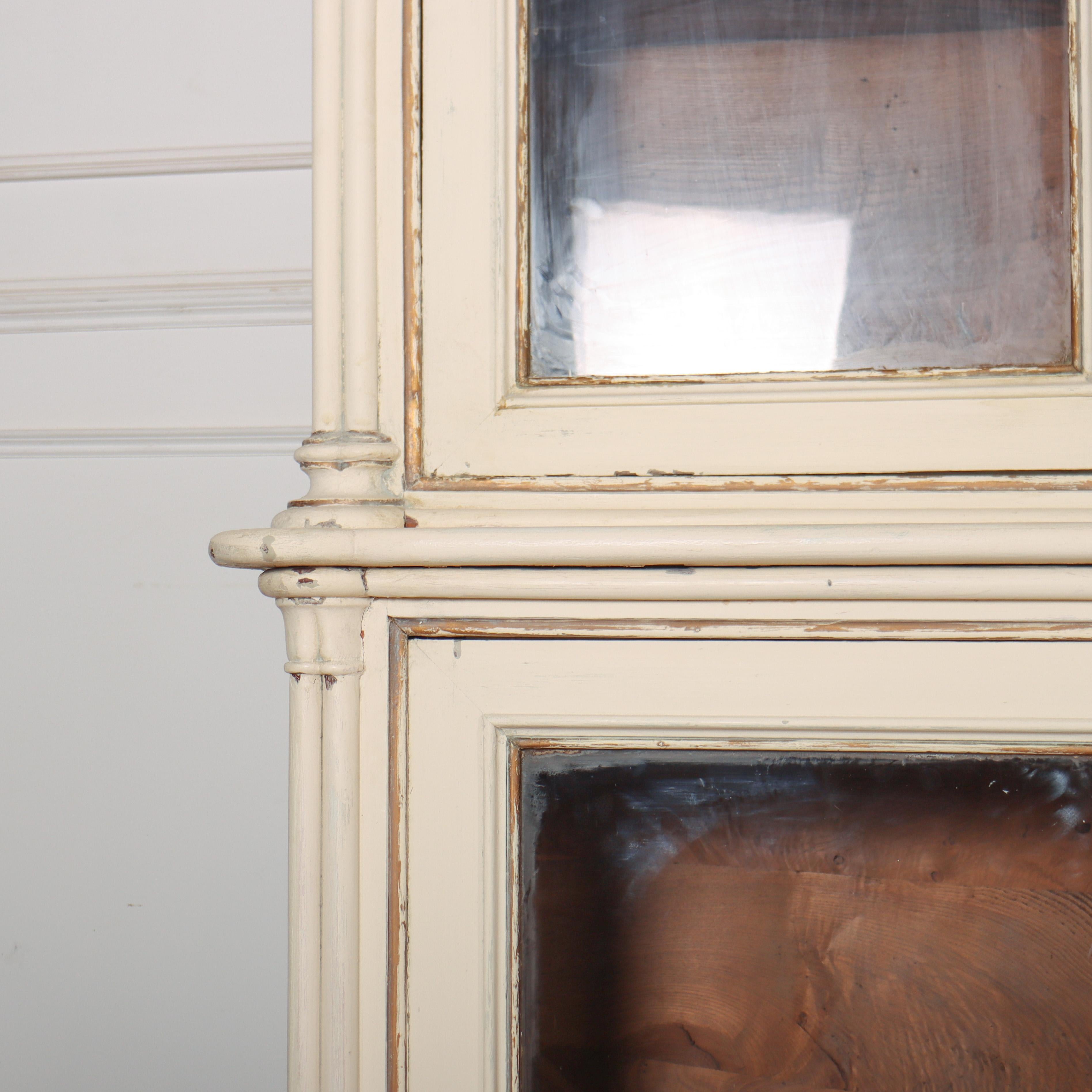 19th Century Stunning French Original Painted Bookcase