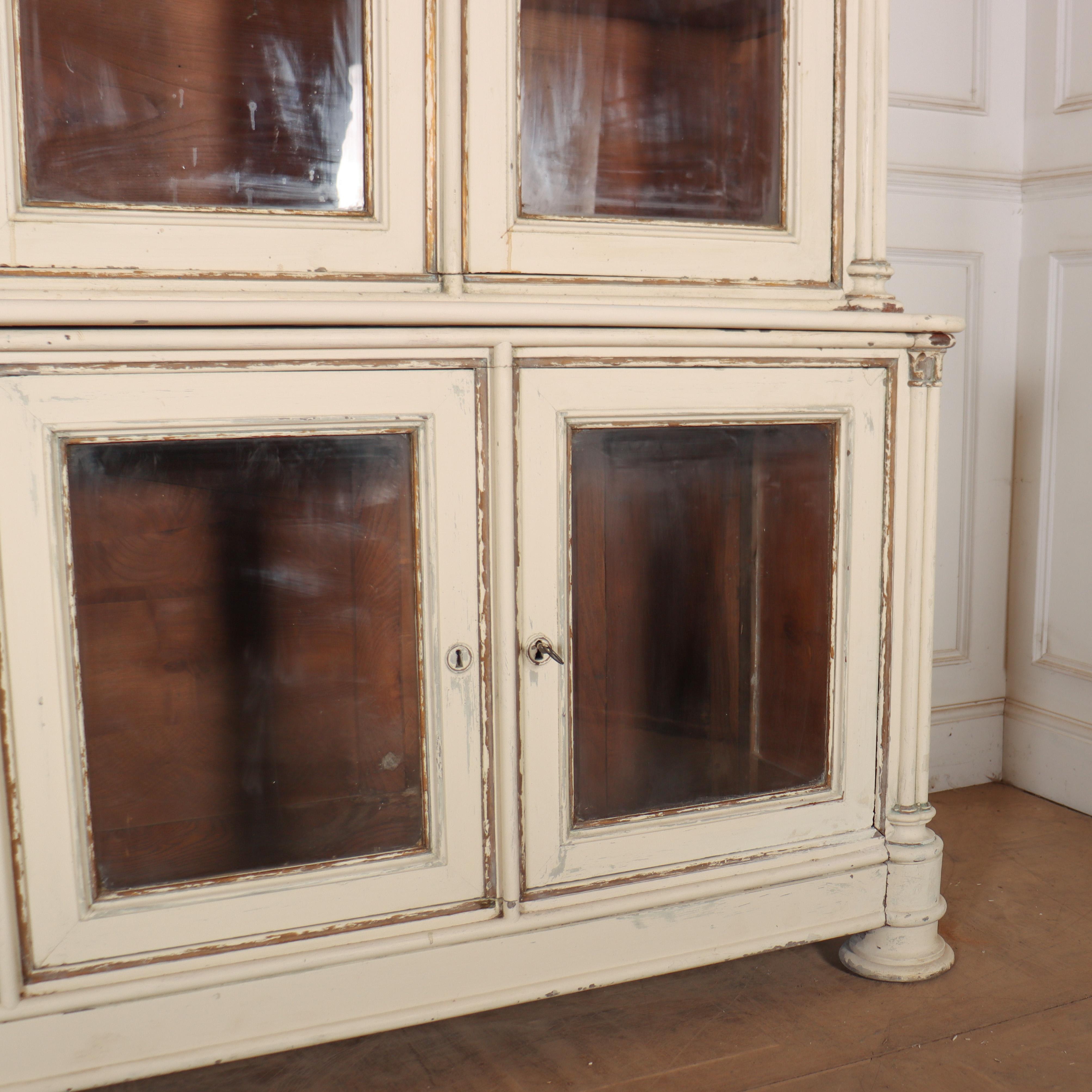 Stunning French Original Painted Bookcase 1