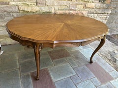 Stunning French Provincial Cabriole Leg Dining Table Mid-Century Attr. Widdicomb