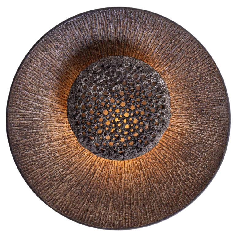 Stunning Fridtjof Sejersen Ceramic Wall Light, Denmark, 1960