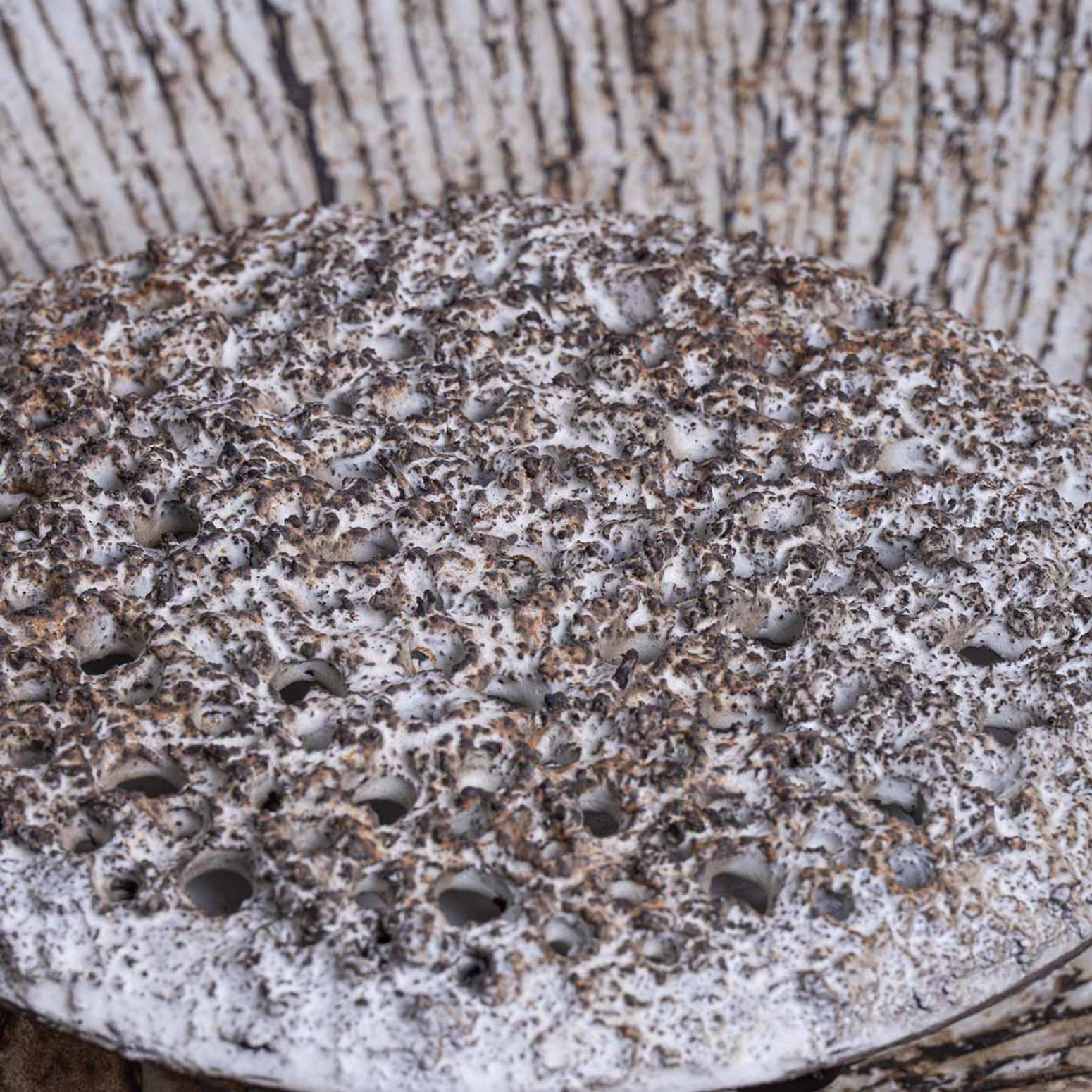 Wunderschöne Fridtjof Sejersen Weißbraune Keramik-Wandleuchte, Dänemark, 1960 im Angebot 3