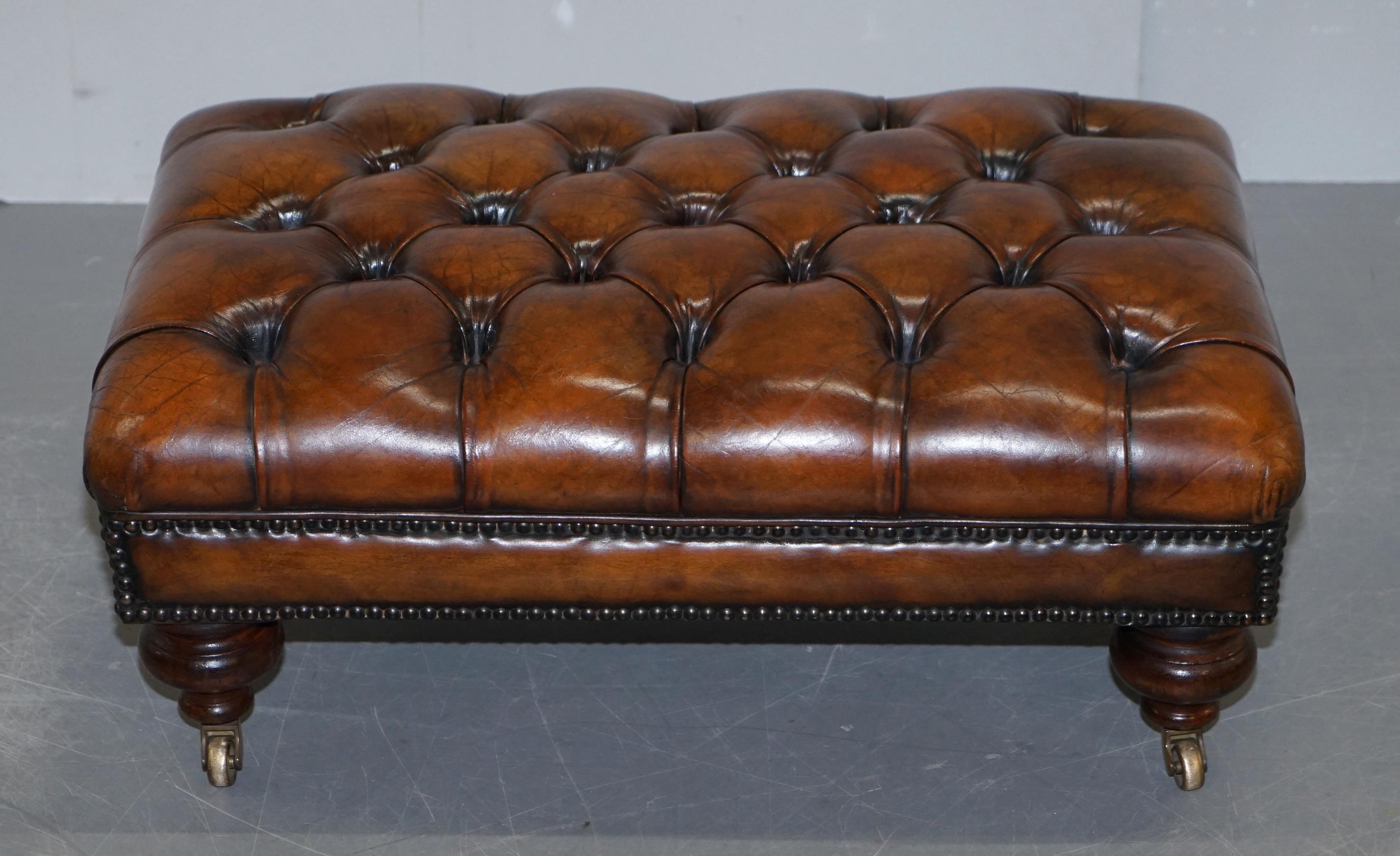 Wimbledon-Furniture

Wimbledon-Furniture is delighted to offer for sale this stunning fully restored hand dyed brown leather Chesterfield footstool

Please note the delivery fee listed is just a guide, it covers within the M25 only, for an