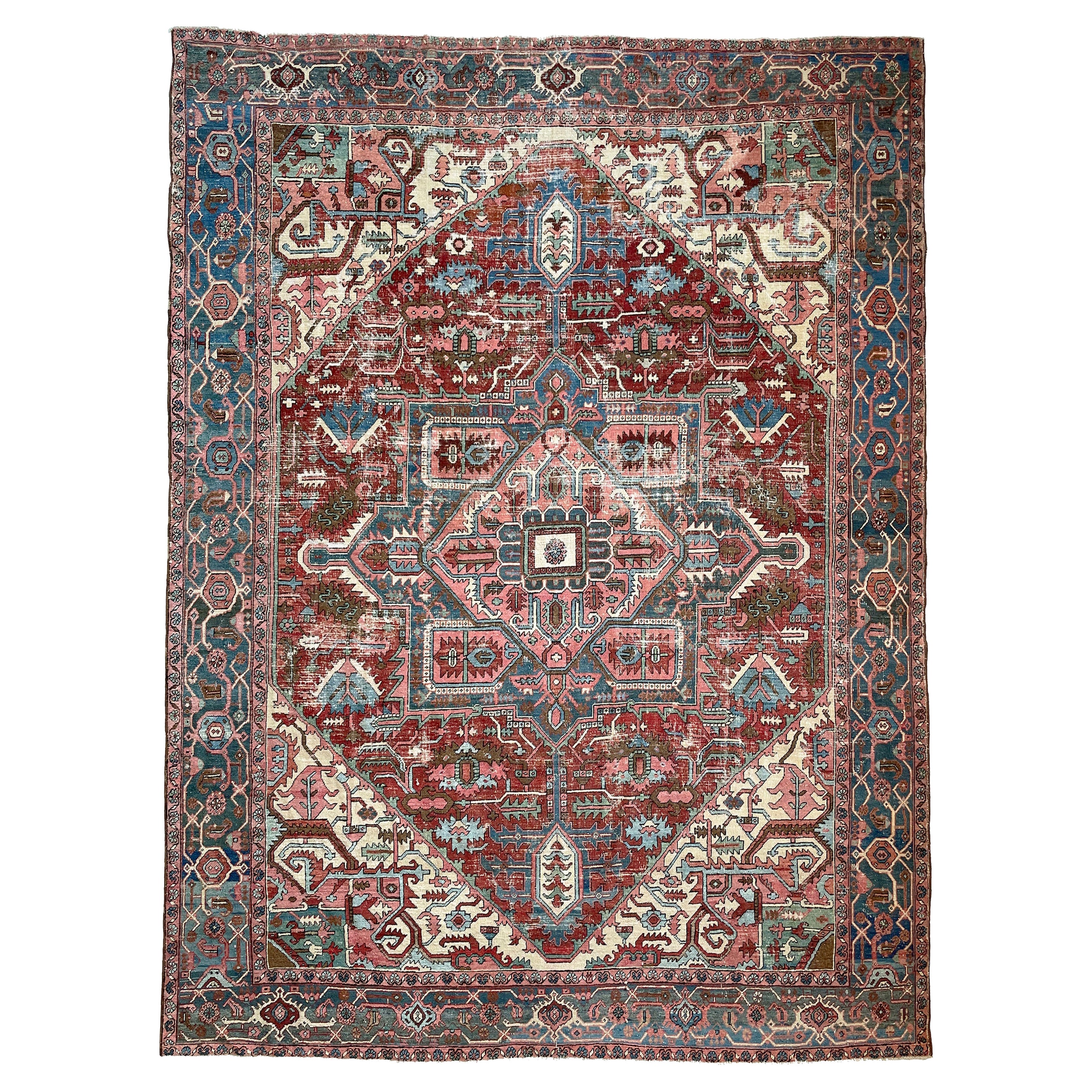Stupendo tappeto antico geometrico Northwest Gem, circa 1910