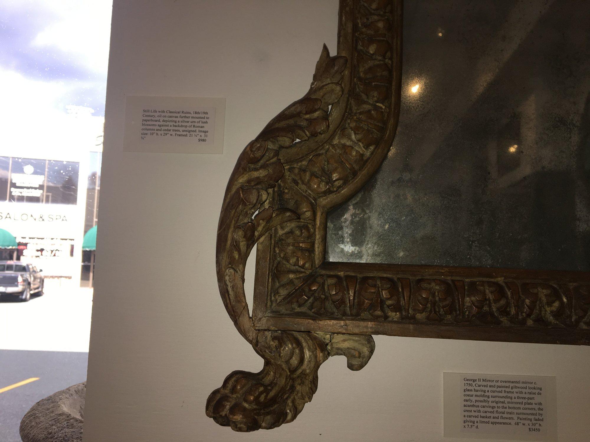 Stunning George II Mirror or Overmantel Mirror, circa 1750 In Good Condition In Doylestown, PA