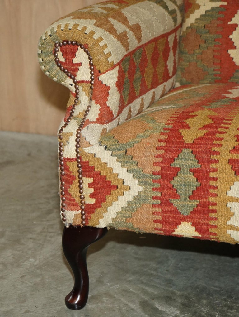 Stunning George Smith Style Aztec Kilim Upholstery Wingback Armchair ...