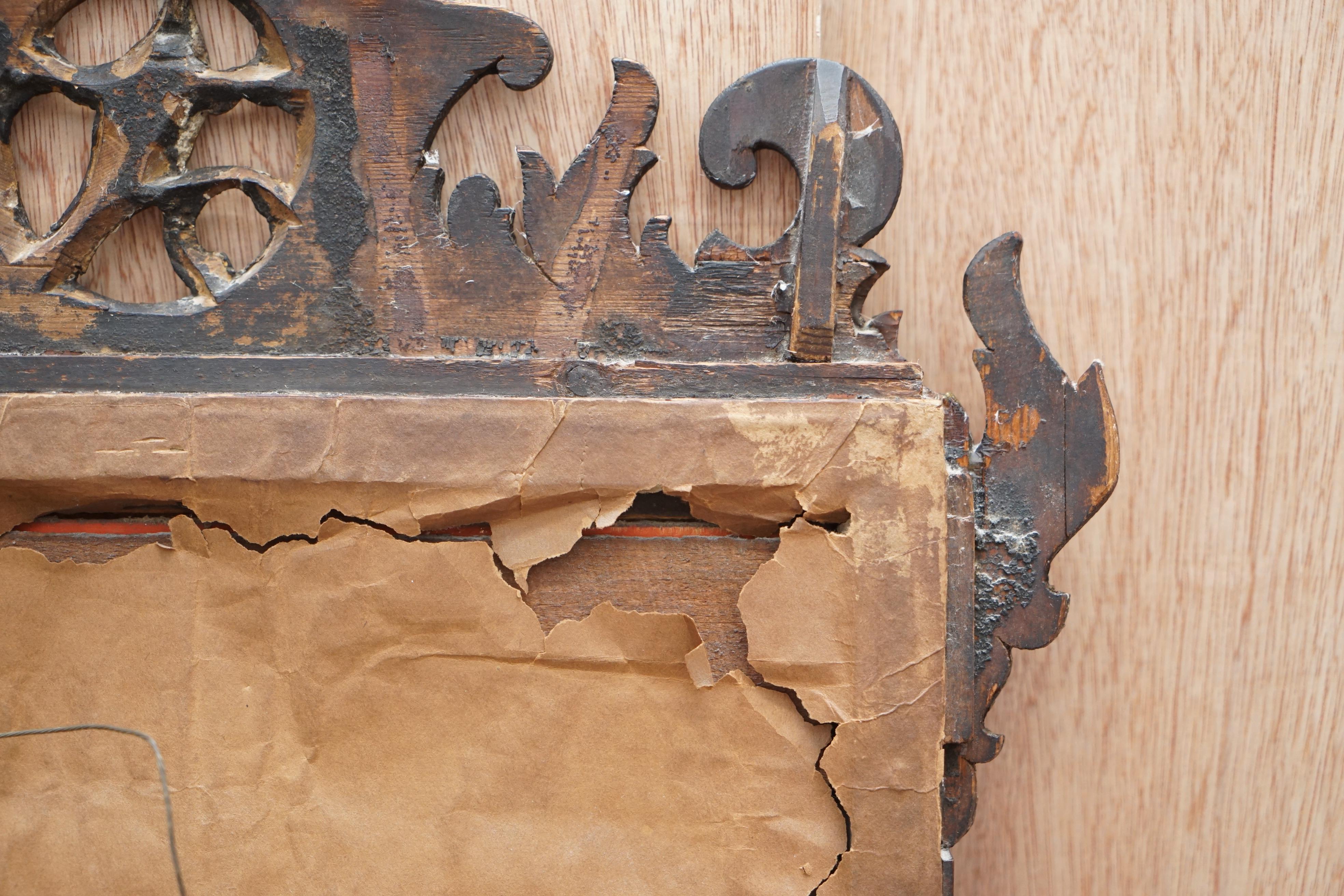 Superbe miroir géorgien de Thomas Chippendale Phoenix en bois dur et doré, datant d'environ 1760 en vente 3