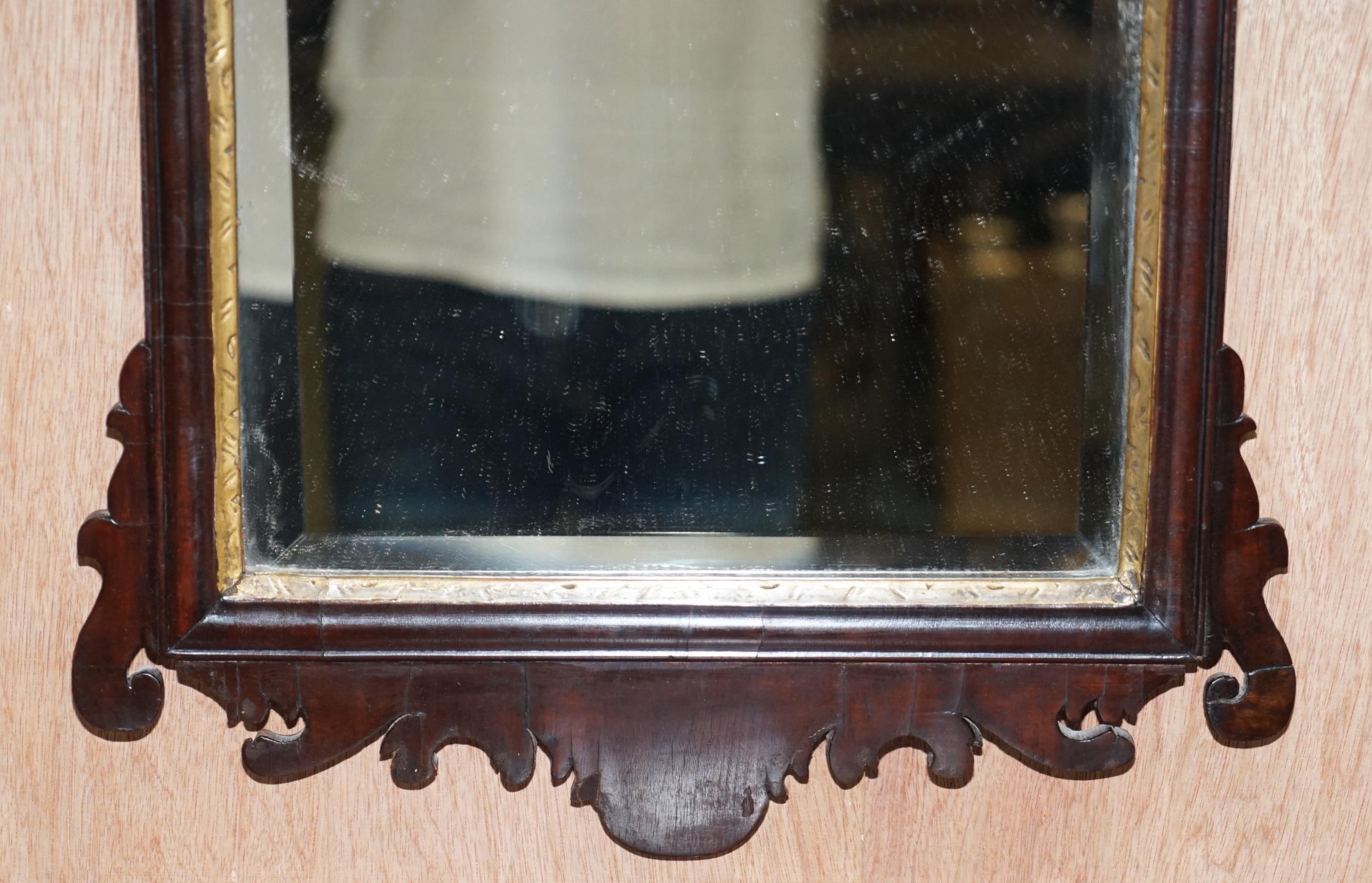 Milieu du XVIIIe siècle Superbe miroir géorgien de Thomas Chippendale Phoenix en bois dur et doré, datant d'environ 1760 en vente