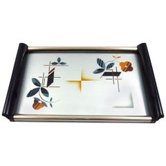 Stunning German Art Deco Spritzdekor Cocktail Tray in Bauhaus Design