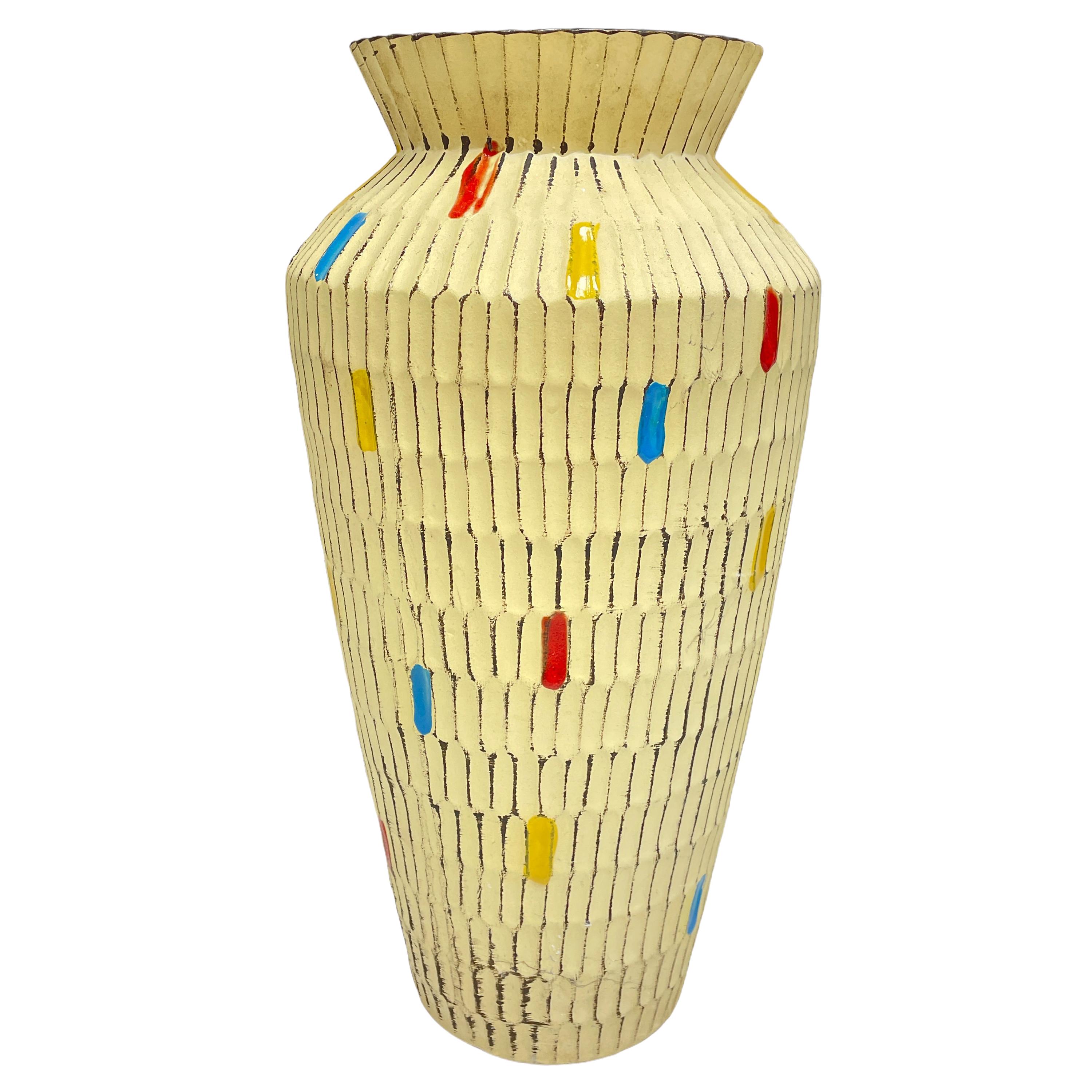 Stunning German Midcentury Pottery Ceramic Vase 1950s Mid-Century Modern