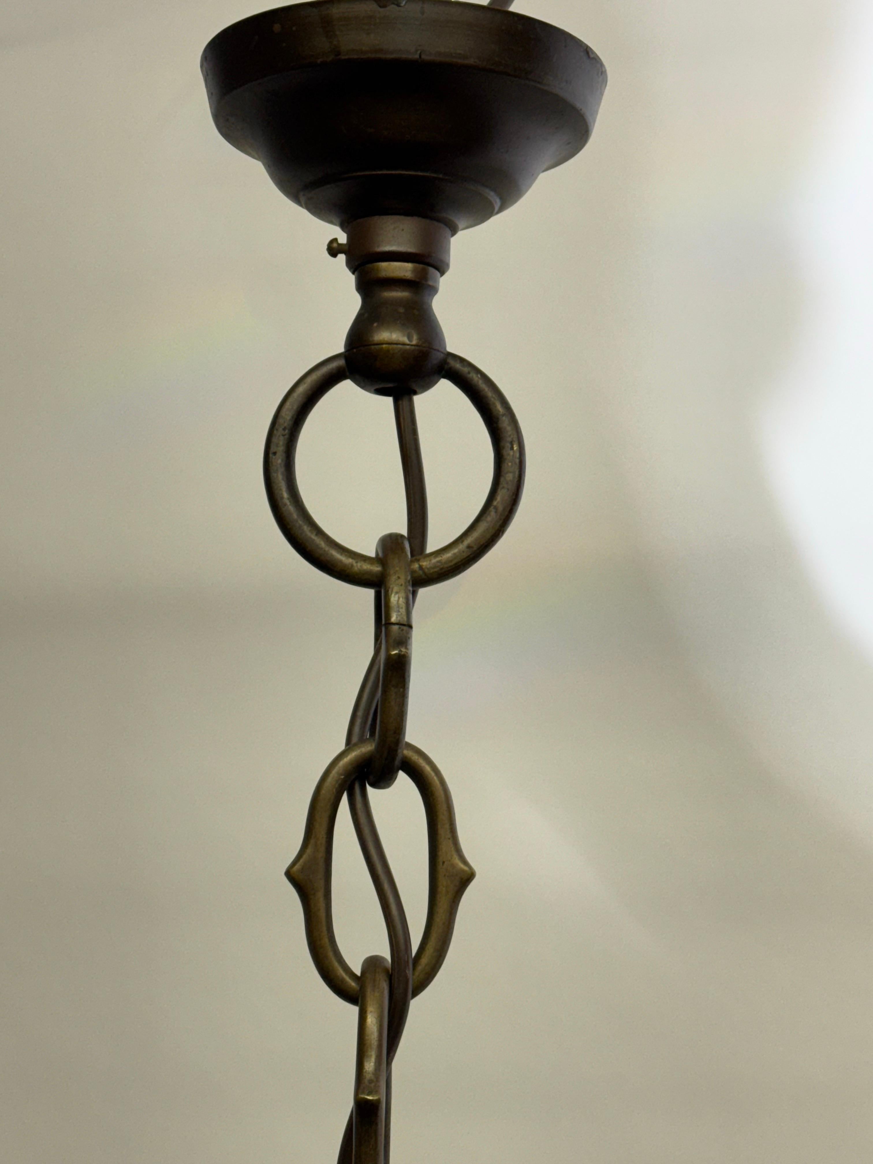 Stupendo lampadario tedesco in bronzo massiccio a forma di sirene con motivo di pesce, anni '20 in vendita 4