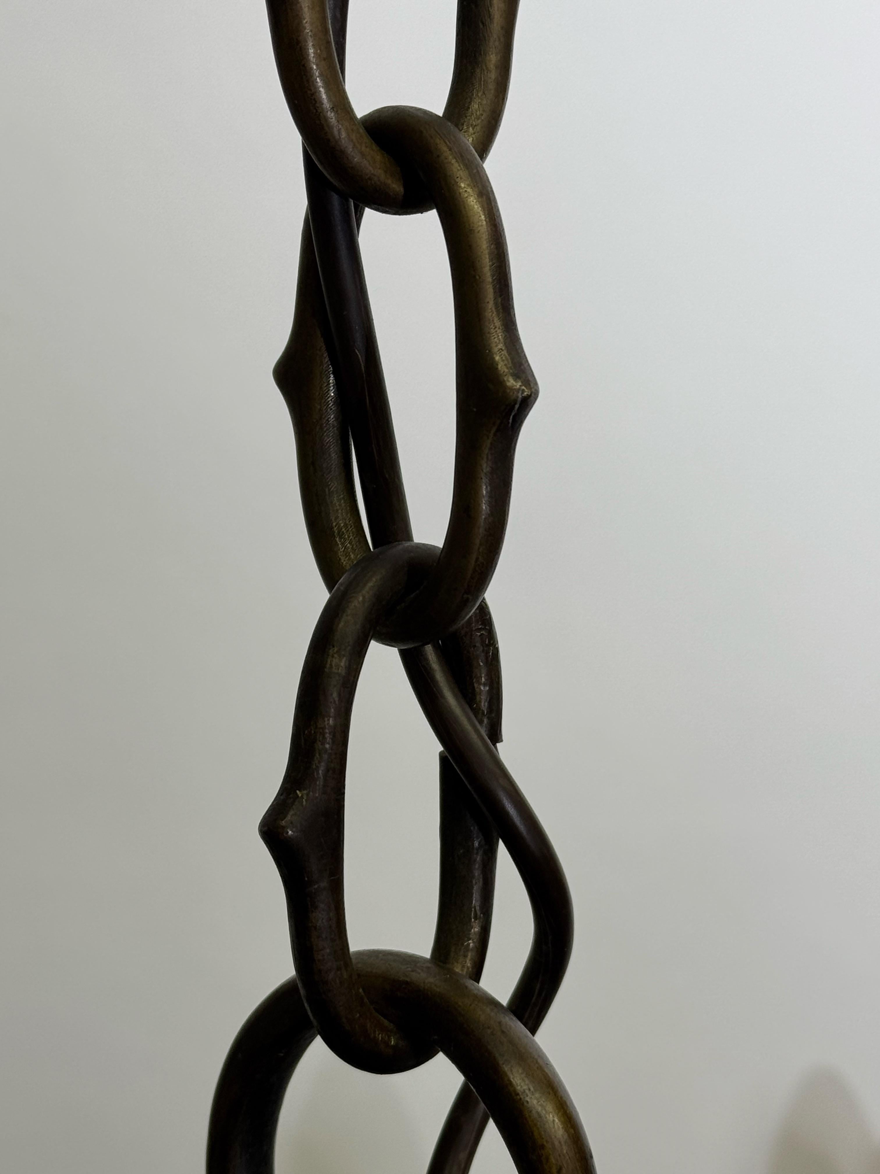 Stupendo lampadario tedesco in bronzo massiccio a forma di sirene con motivo di pesce, anni '20 in vendita 5