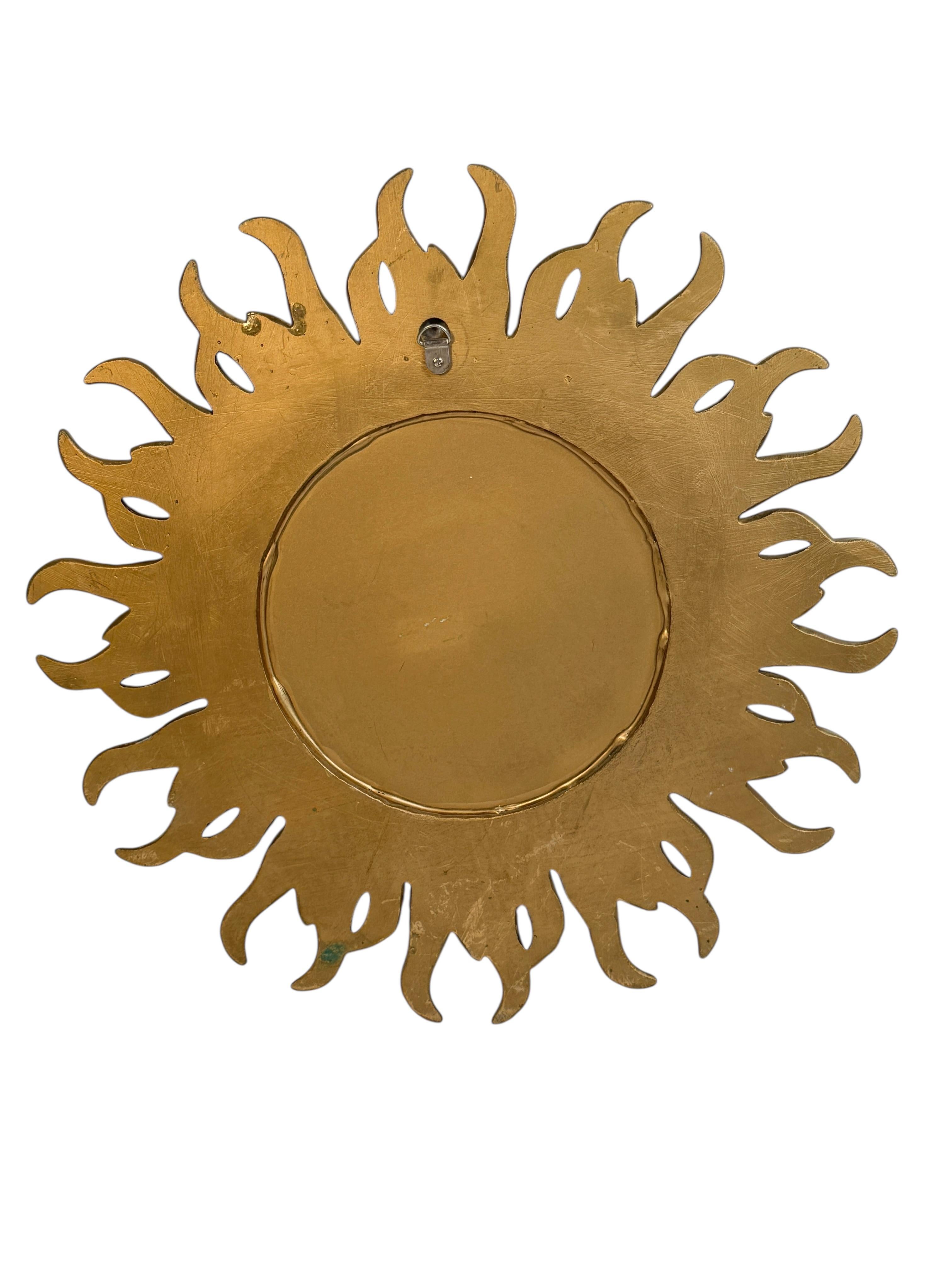 Stunning German Starburst Sunburst Gilded Mirror, circa 1960s For Sale 13