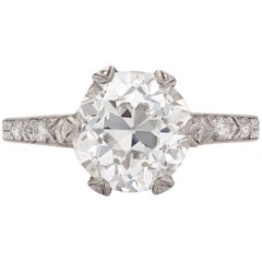 Stunning GIA 3.12 Carat Antique Diamond Ring by Tiffany & Co.