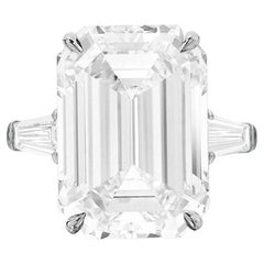 Stunning GIA Certified 5 Carat D Color Flawless Emerald Cut Diamond Ring