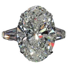 Stunning GIA Certified 7 Carat Oval Diamond Platinum Ring