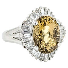 Stupendo anello con zaffiro e diamante non riscaldato GIA in platino