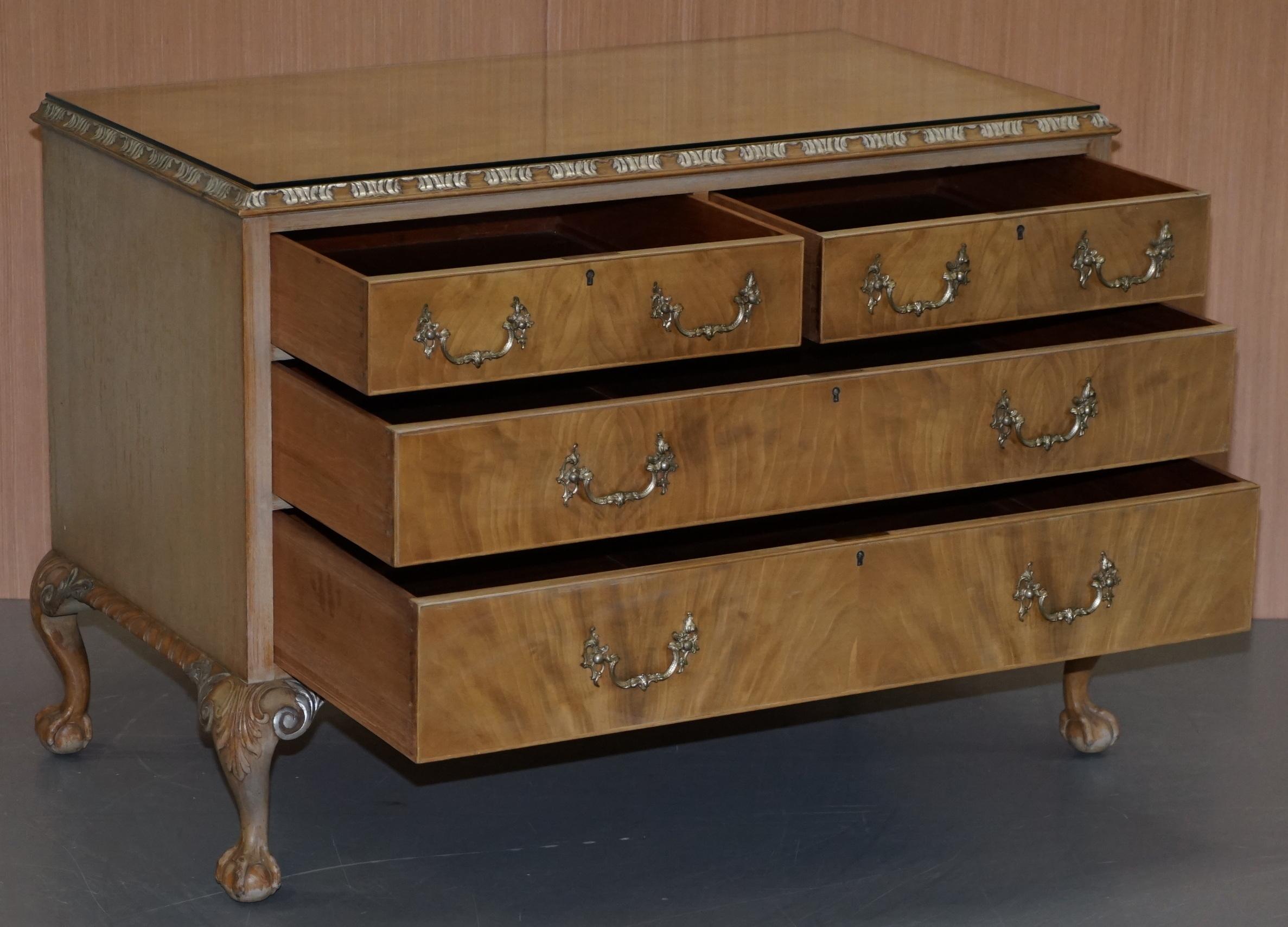 Stunning Gillows Vintage Chest of Drawers Ornate Claw & Ball Feet Part of Suite 7