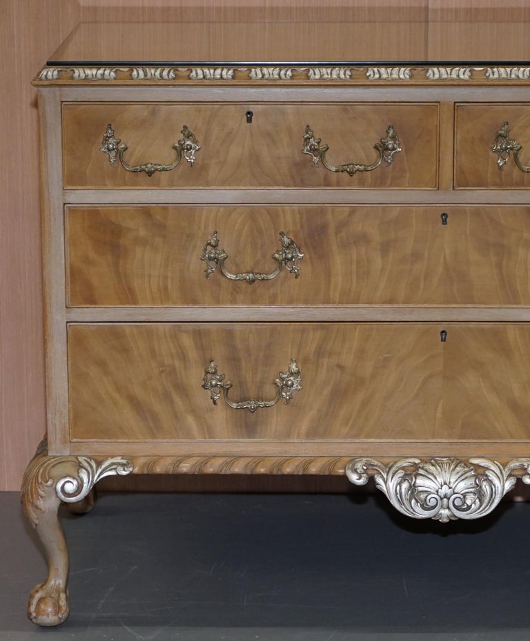 Stunning Gillows Vintage Chest Of Drawers Ornate Claw And Ball