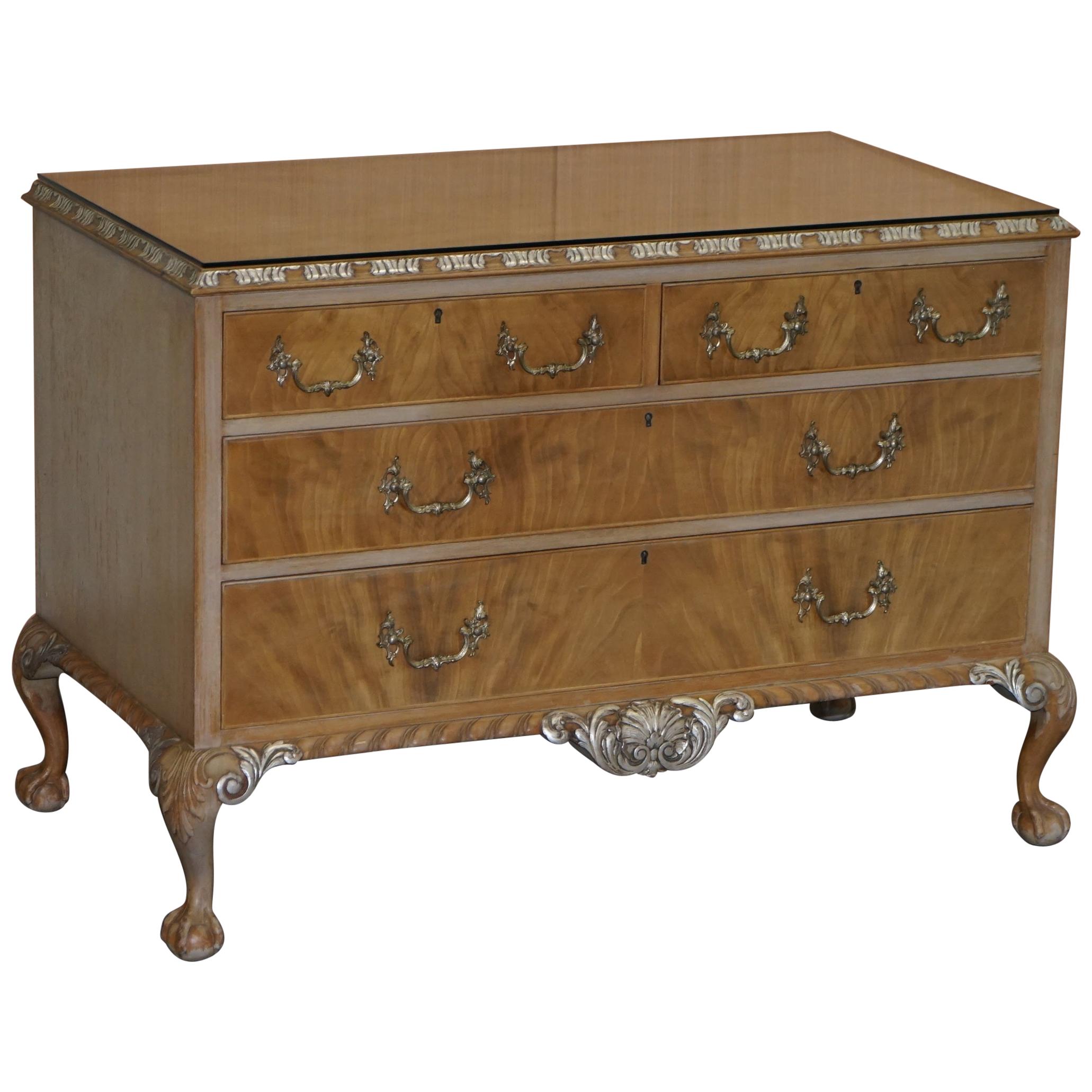Stunning Gillows Vintage Chest of Drawers Ornate Claw & Ball Feet Part of Suite