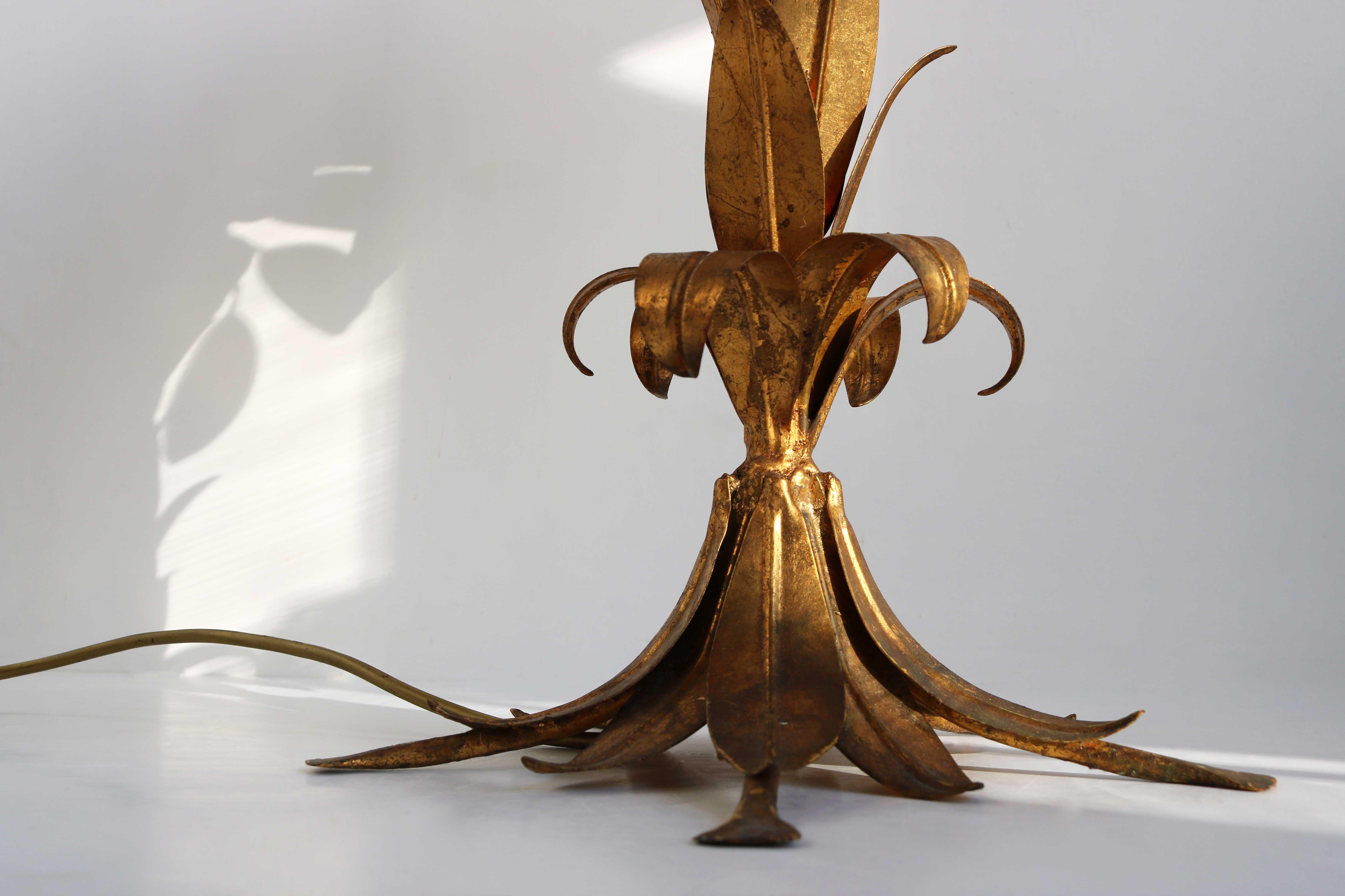 Stunning Gilt Palm Tree Table Lamp by Hans Kögl, 1970s Design Hollywood Regency  For Sale 2