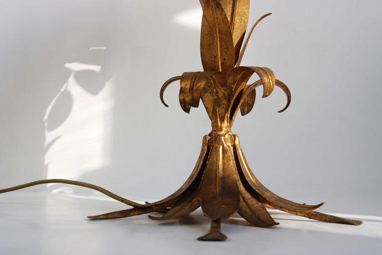 Stunning Gilt Palm Tree Table Lamp by Hans Kögl, 1970s Design Hollywood Regency  For Sale 3