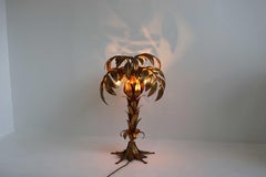 Stunning Gilt Palm Tree Table Lamp by Hans Kögl, 1970s Design Hollywood Regency
